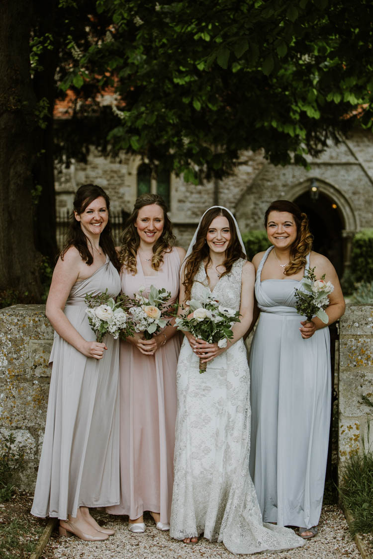 Pastel Multi Way Bridesmaid Dresses Rustic Copper Spring Barn Wedding http://www.alexandrajane.co.uk/