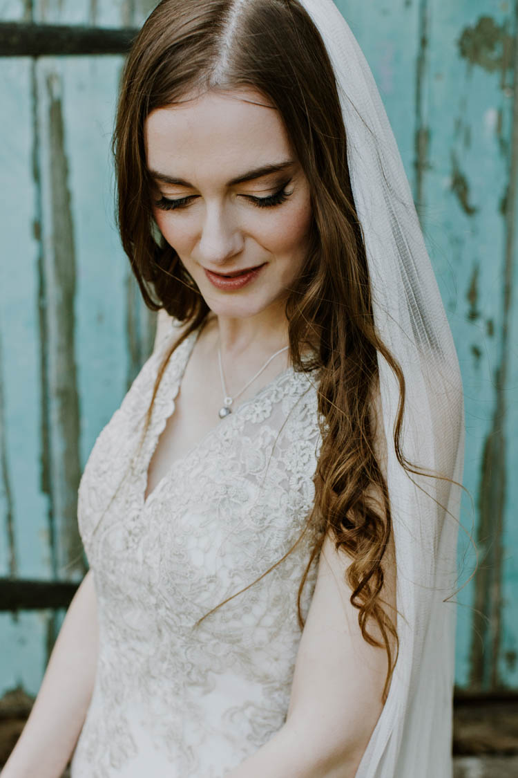Bride Bridal Make Up Long Hair Wavy Rustic Copper Spring Barn Wedding http://www.alexandrajane.co.uk/