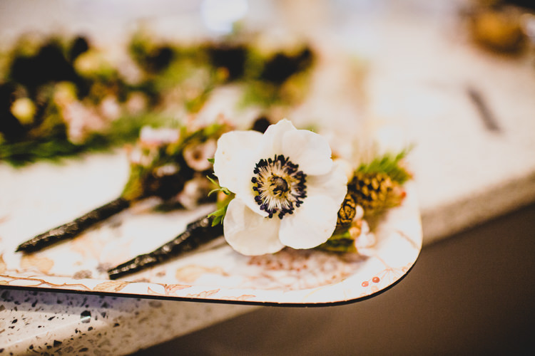 Buttonhole Anenomes Christmas Wedding Cotswolds http://jonnymp.com/