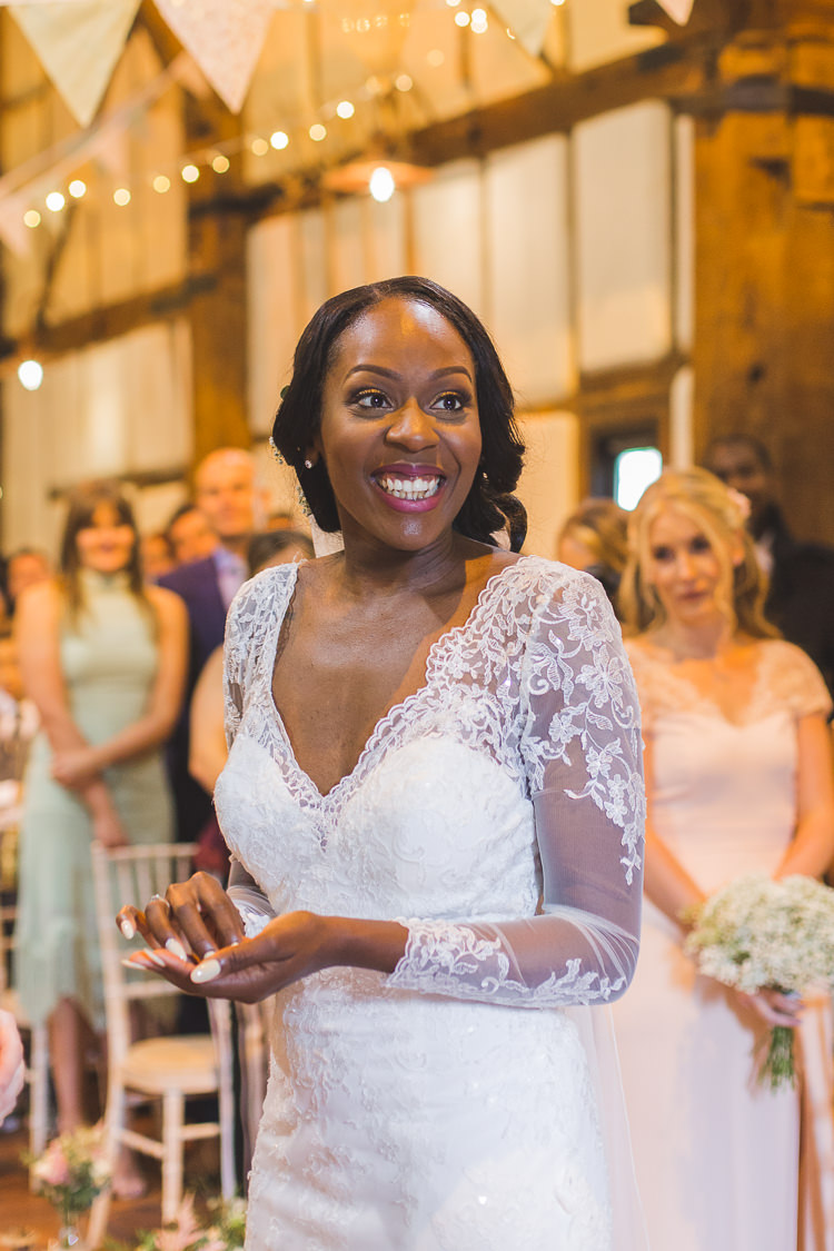 Bride Bridal Maggie Sottero Lace Long Sleeve Sweetheart Whimsical Romantic Barn Wedding http://kirstymackenziephotography.co.uk/