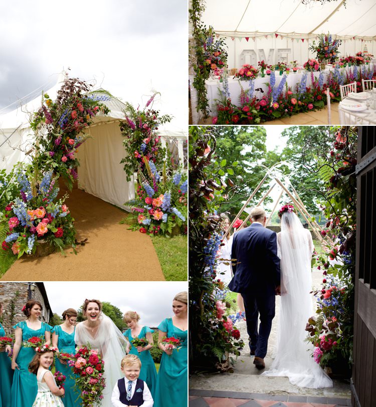 Floral Artistic Farm Wedding http://elizabetharmitage.com/