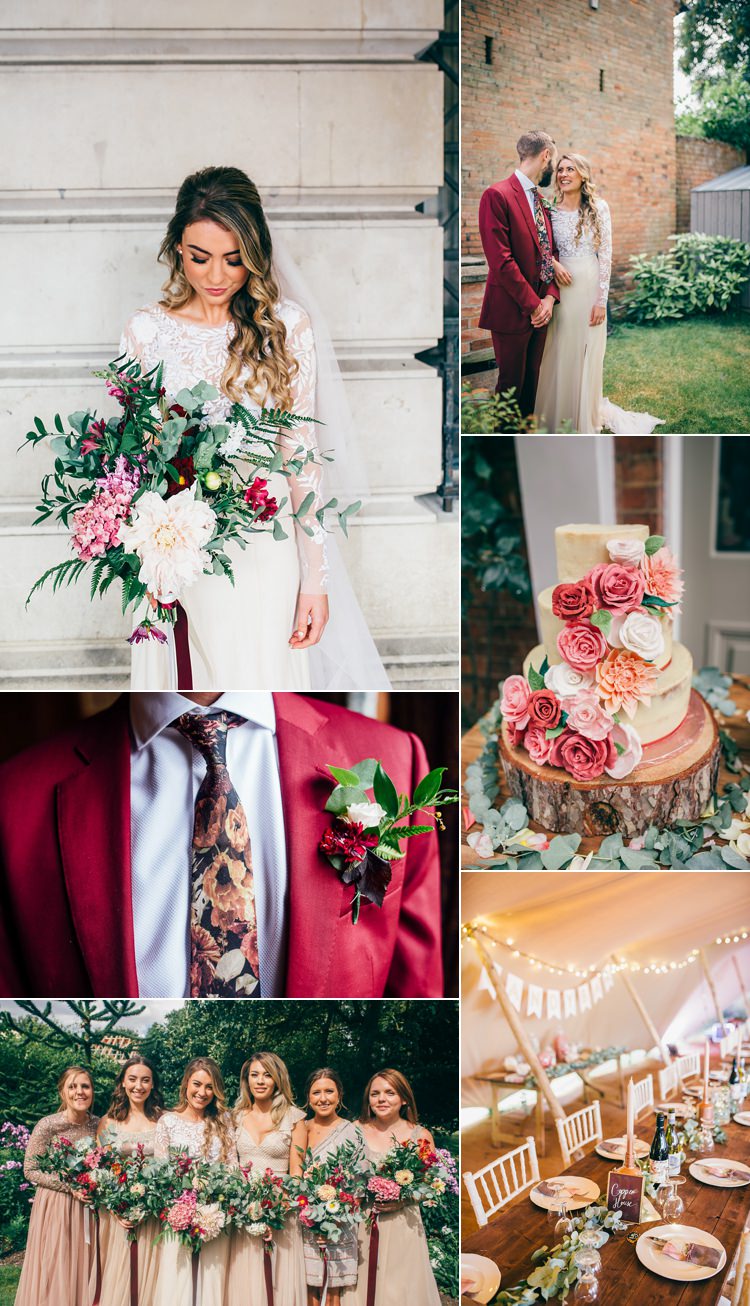Burgundy & Rose Gold Real Wedding Ideas Inspiration Trends 2017 2018 https://www.jakemorley.co.uk/