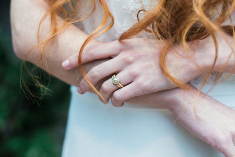 Bride Dress Lace Fine Art Large Green Foliage Bouquet Simple Handmade Jewelry | Greenery Botanical Wedding Ideas https://lisadigiglio.com/