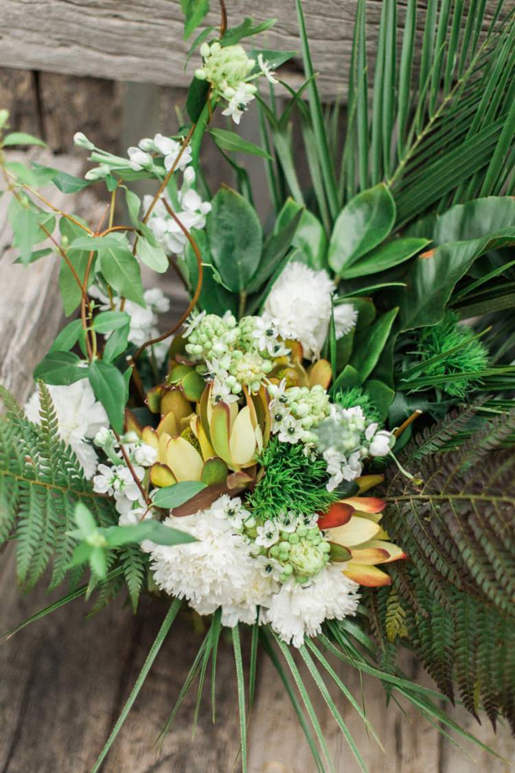 Conservatory Wood Large Wild Untamed Cascading Bouquet Foliage Yellow White | Greenery Botanical Wedding Ideas https://lisadigiglio.com/