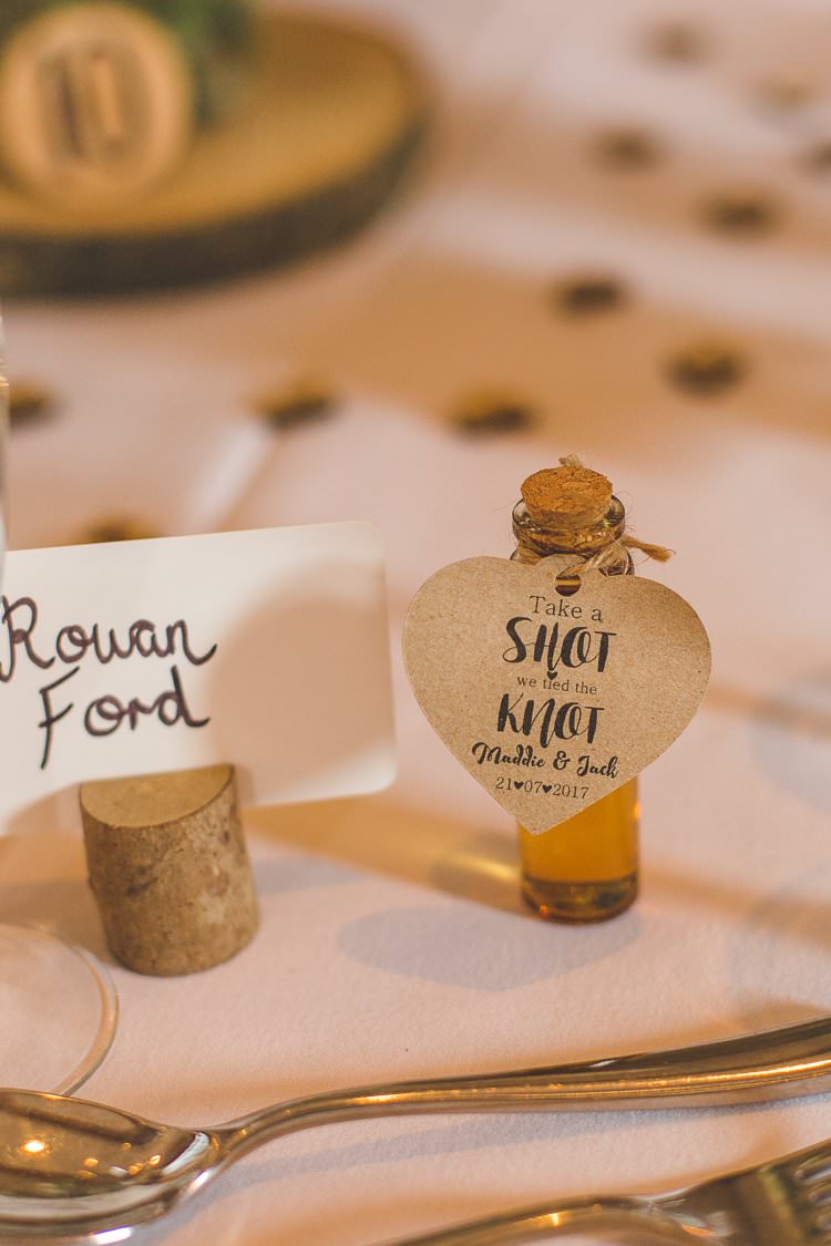 Shot Drink Favours Rustic Outdoor Summer Wedding Pet Pug http://kirstymackenziephotography.co.uk/