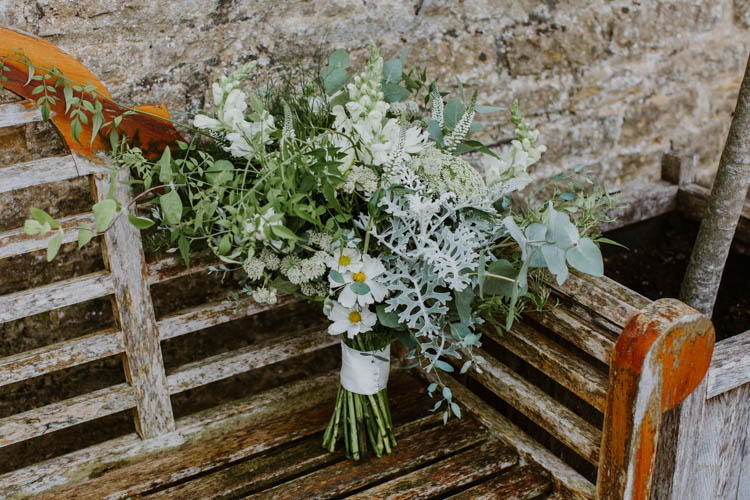 Bouquet Flowers Bride Bridal Greenery Foliage Unconventional Country Cotswolds Barn Wedding http://www.alexandrajane.co.uk/