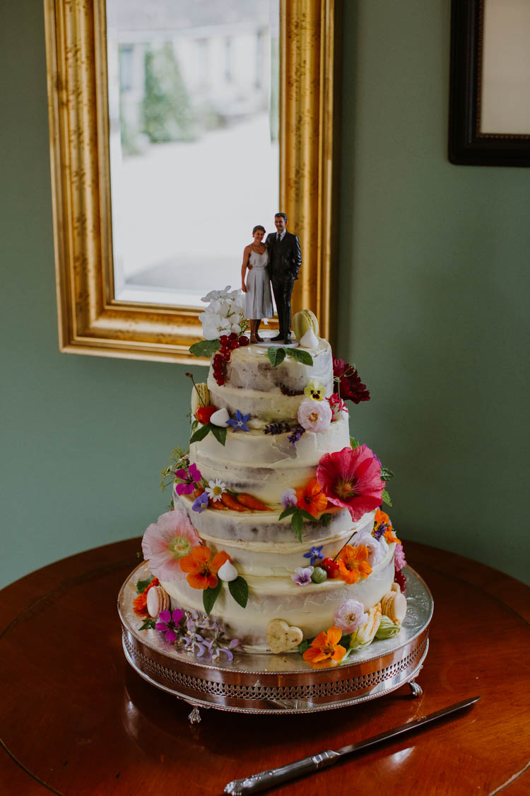 Buttercream Cake Flowers Unconventional Country Cotswolds Barn Wedding http://www.alexandrajane.co.uk/