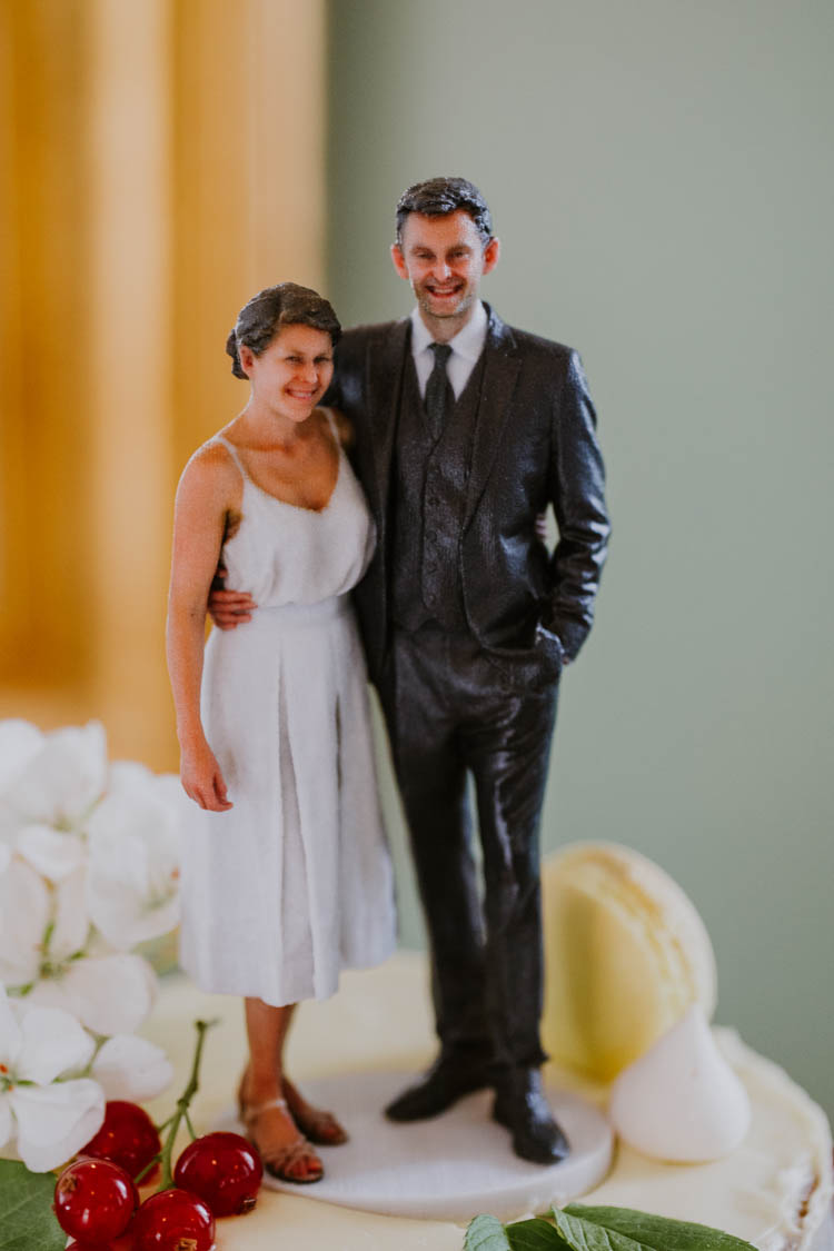 Realistic 3D Cake Topper Bride Groom Couple Unconventional Country Cotswolds Barn Wedding http://www.alexandrajane.co.uk/