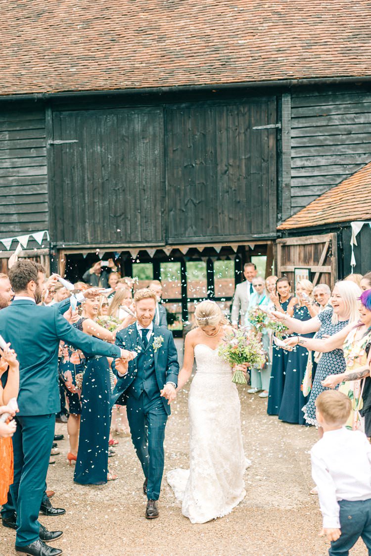 Confetti Throw Rustic Summer Country DIY Barn Wedding http://sarahjaneethan.co.uk/
