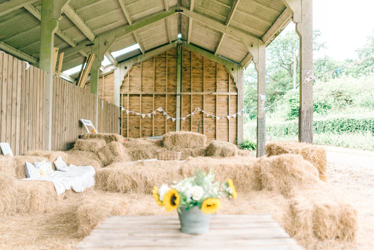 Hay Bale Seating Rustic Summer Country DIY Barn Wedding http://sarahjaneethan.co.uk/