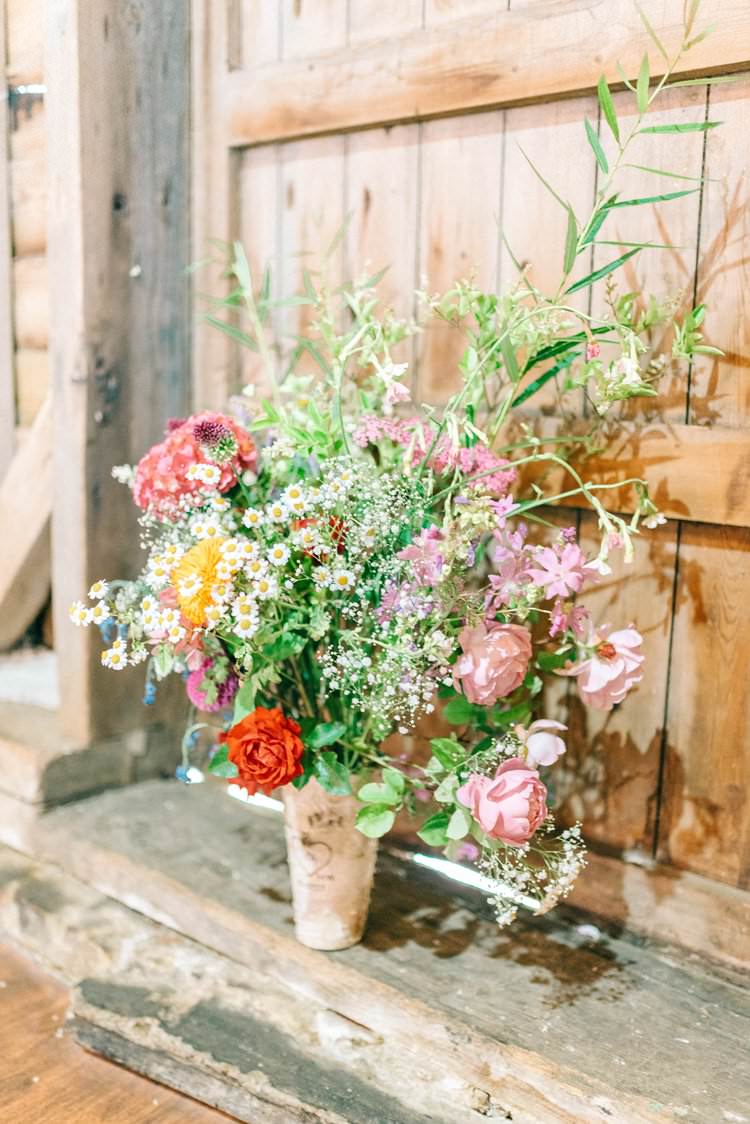 Wild Natural Pretty Flowers Rustic Summer Country DIY Barn Wedding http://sarahjaneethan.co.uk/