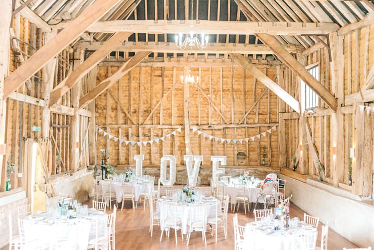 Decor Decoration Kent Beams Bunting Rustic Summer Country DIY Barn Wedding http://sarahjaneethan.co.uk/