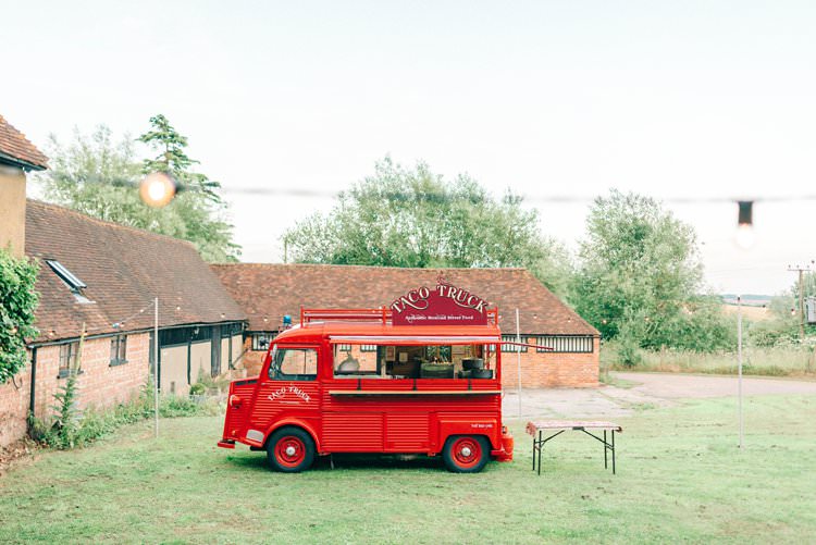 Taco Food Truck Rustic Summer Country DIY Barn Wedding http://sarahjaneethan.co.uk/