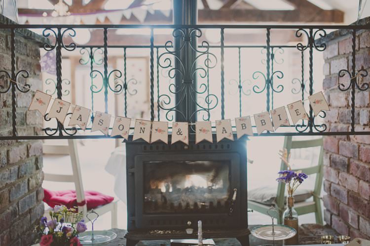 Paper Bunting Names Quirky Afternoon Tea Wedding http://laurarhianphotography.co.uk/