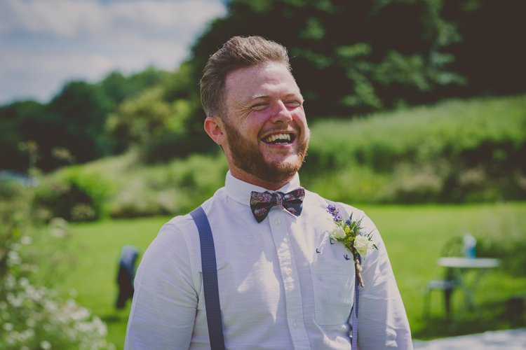 Bow Tie Braces Groom Quirky Afternoon Tea Wedding http://laurarhianphotography.co.uk/