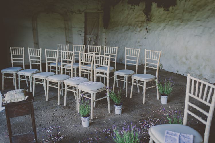 Potted Lavender Aisle Decor Ceremony Quirky Afternoon Tea Wedding http://laurarhianphotography.co.uk/