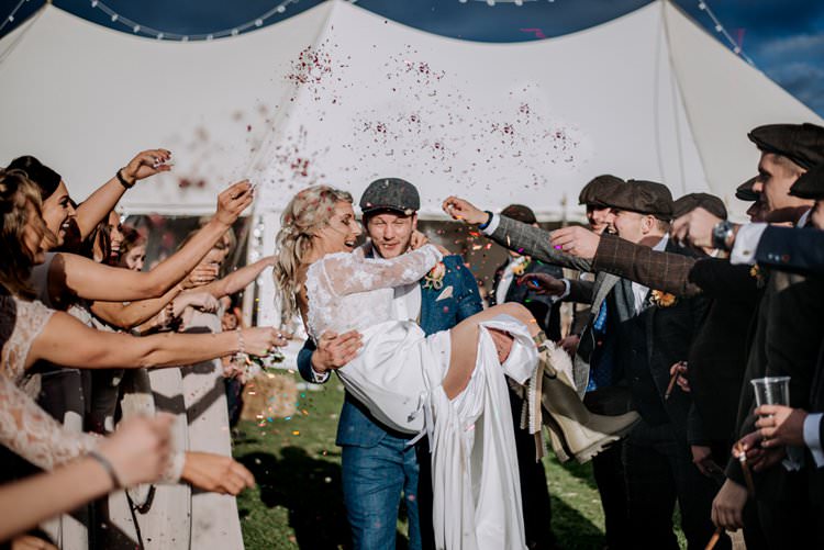 Confetti Throw Rustic Peaky Blinders Vineyard Wedding Yorkshire https://www.kazooieloki.co.uk/