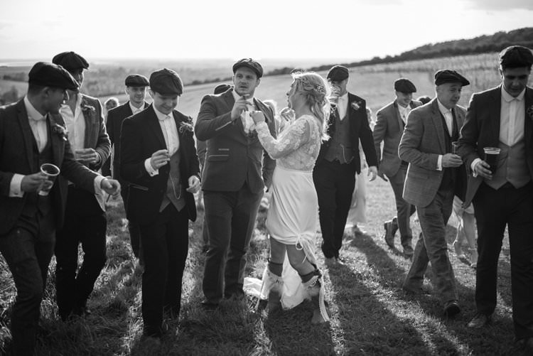Groom Groomsmen Suits Tweed Flat Caps No Ties Shirts Rustic Peaky Blinders Vineyard Wedding Yorkshire https://www.kazooieloki.co.uk/
