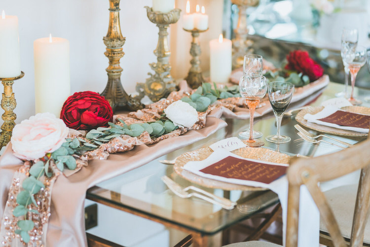 Tablescape Decor Table Decoration Rose Gold Sequins Flowers Greenery Calligraphy Stationery Natural Soft Outdoors In Wedding Ideas https://www.lewisfackrell.co.uk/