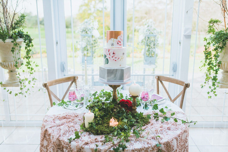 Cake Table Floral Rose Gold Copper Natural Soft Outdoors In Wedding Ideas https://www.lewisfackrell.co.uk/
