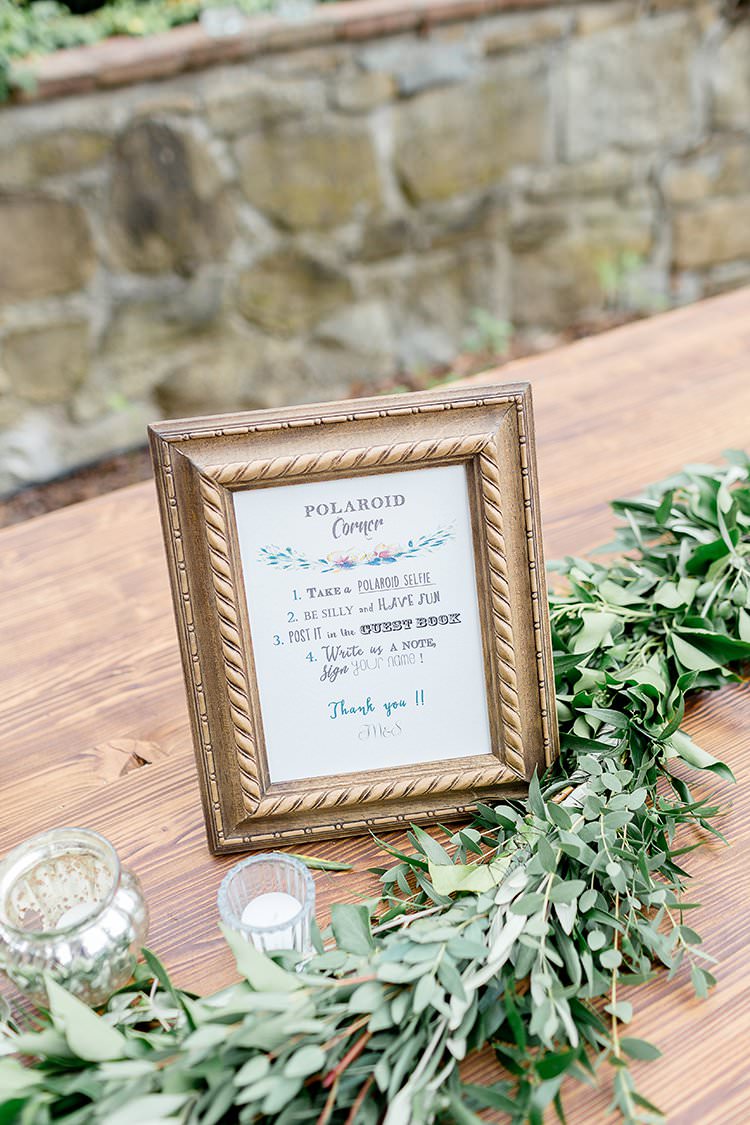 Polariod Guest Book Romantic Scenic Tuscany Destination Wedding http://ilariapetrucci.co.uk/
