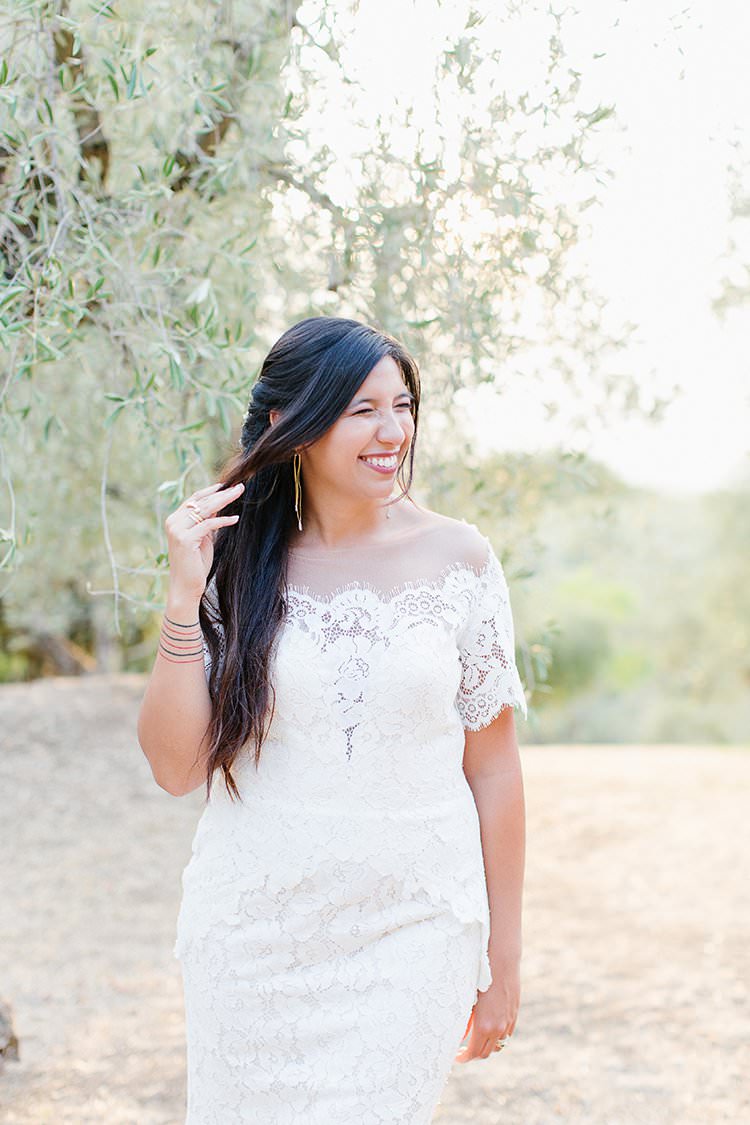 Lace Dress Gown Bride Bridal Sleeves Illusion Back Romantic Scenic Tuscany Destination Wedding http://ilariapetrucci.co.uk/