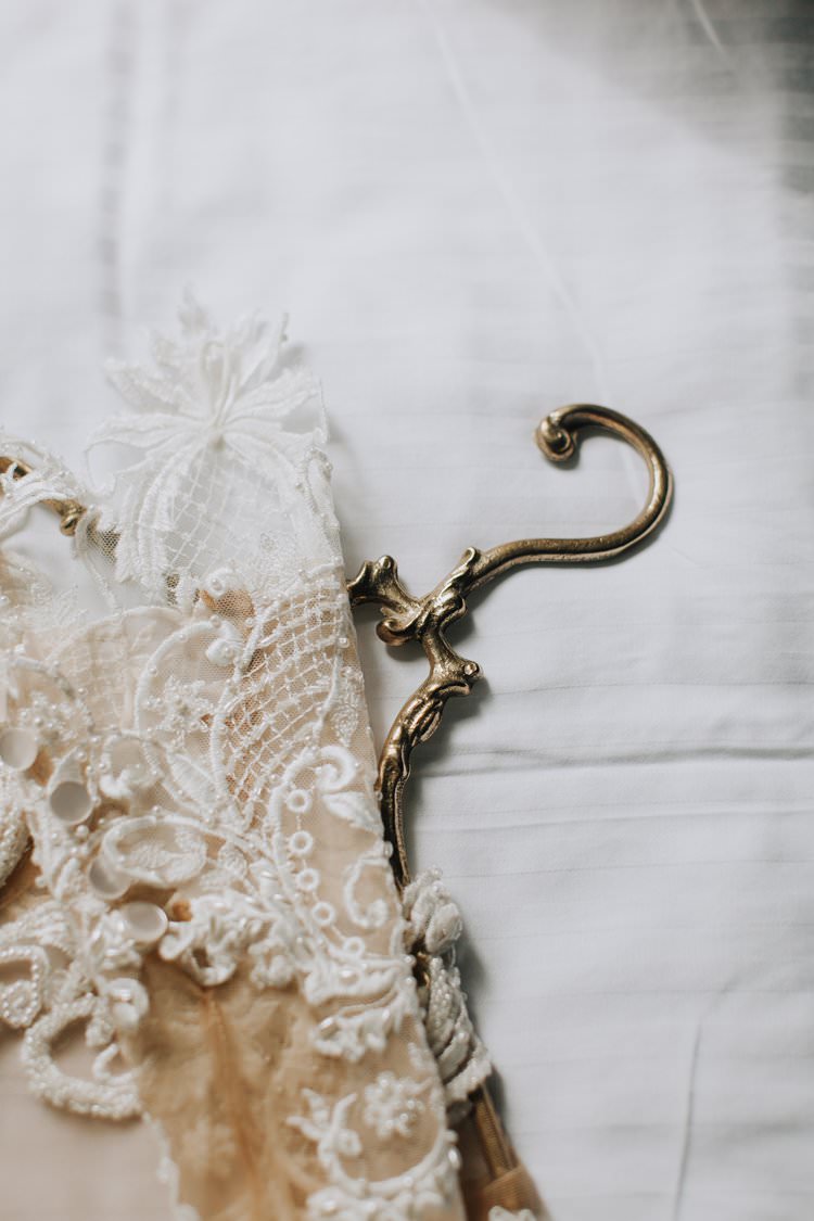 Antique Gold Dress Hanger Bride Bridal Ethereal Opulent Woodland Inspired Wedding http://jaynelindsay.com/