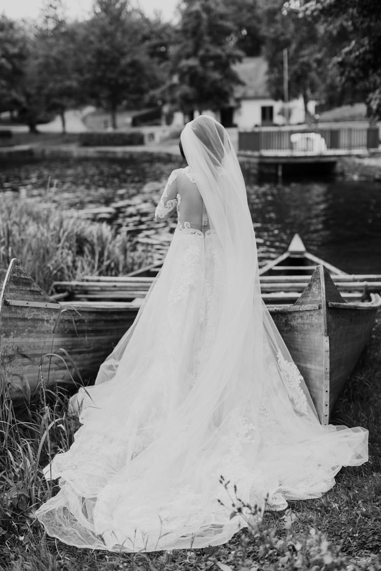 Bride Bridal Veil Beaded Couture Julia Kontogruni Illusion Lace Sleeves Dess Gown Ethereal Opulent Woodland Inspired Wedding http://jaynelindsay.com/