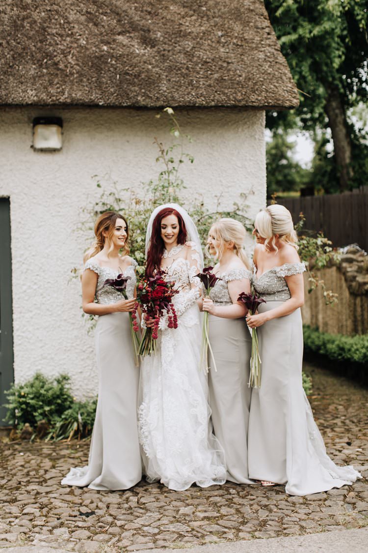 Silver Sequin Beaded Bridesmaids Dresses Long Maxi Ethereal Opulent Woodland Inspired Wedding http://jaynelindsay.com/