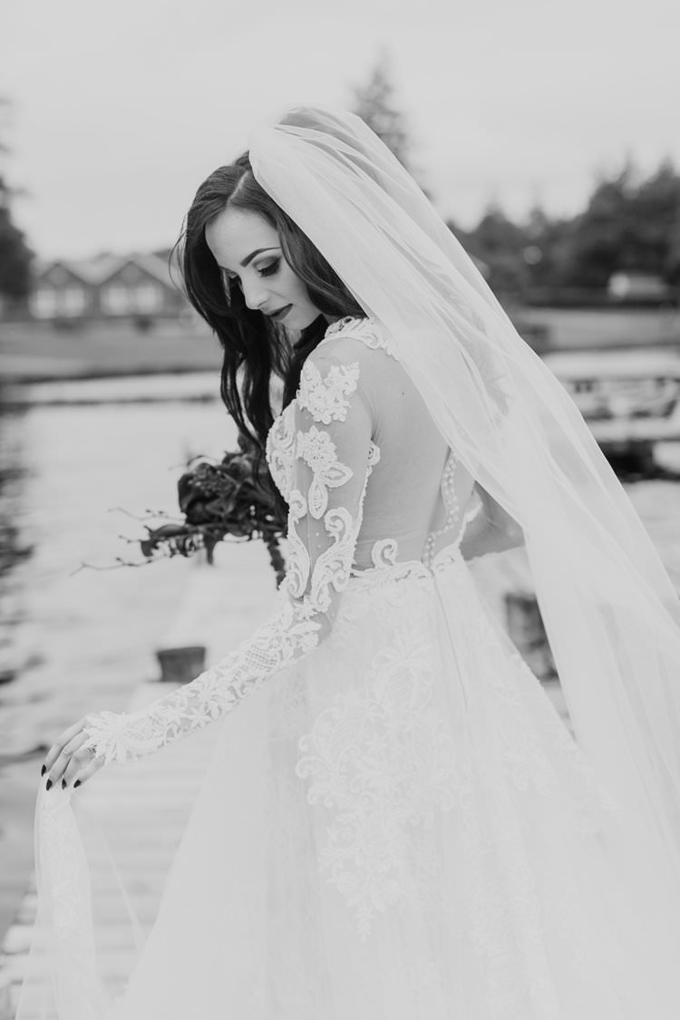 Red Hair Bride Bridal Veil Beaded Couture Julia Kontogruni Illusion Lace Sleeves Dess Gown Ethereal Opulent Woodland Inspired Wedding http://jaynelindsay.com/