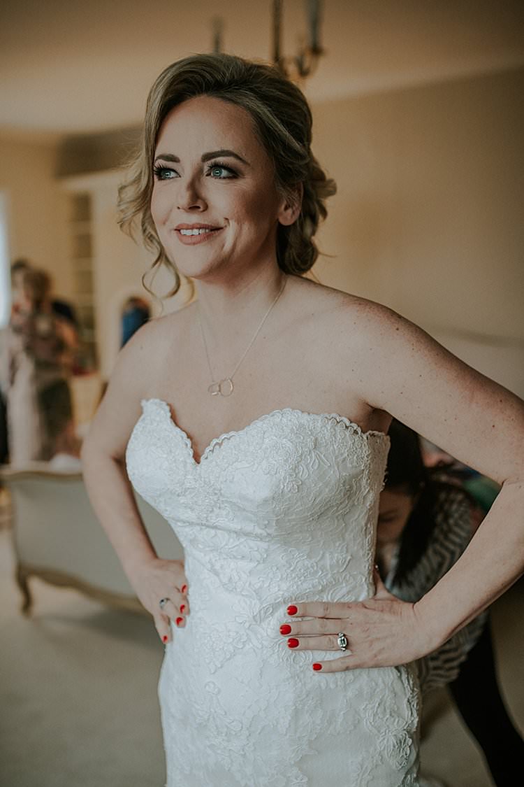 Strapless Sweetheart Lace Dress Gown Bride Bridal Traditional Christmas Wedding Red Festive https://lolarosephotography.com/