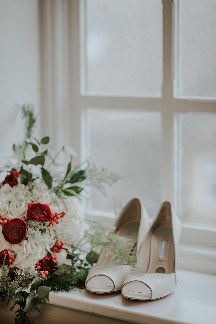 Charlotte Mills Shoes Traditional Christmas Wedding Red Festive https://lolarosephotography.com/