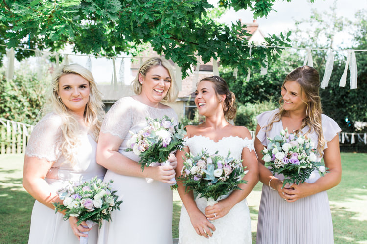 Bride Bridal Bridesmaids Bardot Dress Gown Pastel Bouquet Darling Hand Made Tipi Garden Wedding https://www.gemmagiorgio.com/