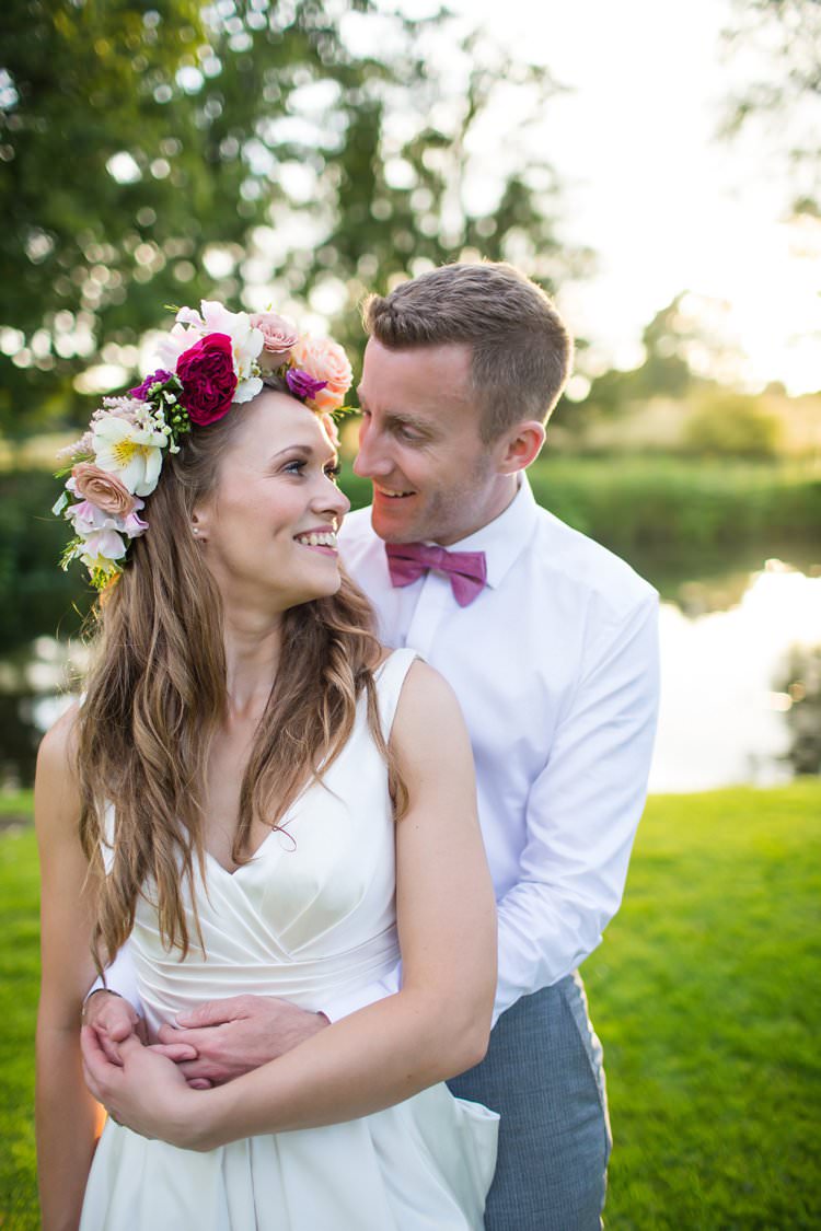 Flower Crown Bride Bridal Pink Pretty Floral Pastels Summer Wedding https://www.binkynixon.com/