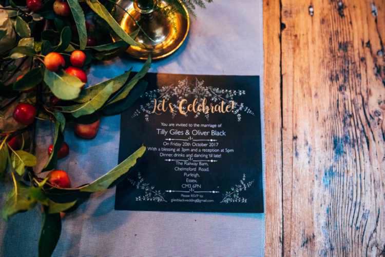 Black White Gold Stationery Invitations Celestial Feast Party Wedding Ideas http://www.threeflowersphotography.co.uk/