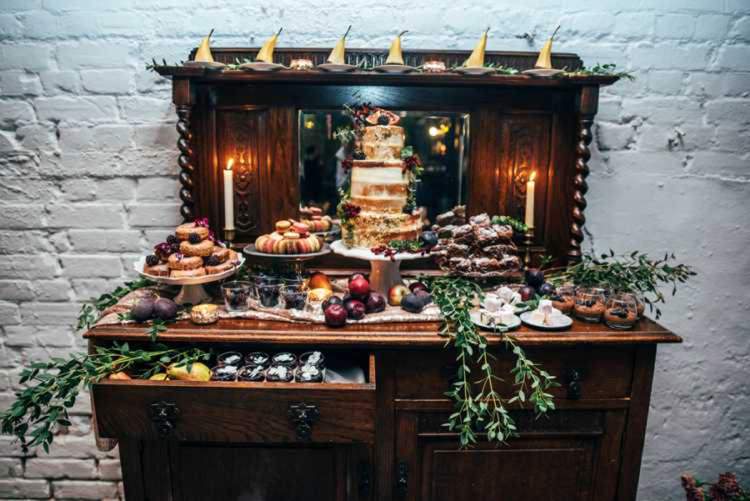 Dessert Table Furniture Cakes Sweets Celestial Feast Party Wedding Ideas http://www.threeflowersphotography.co.uk/