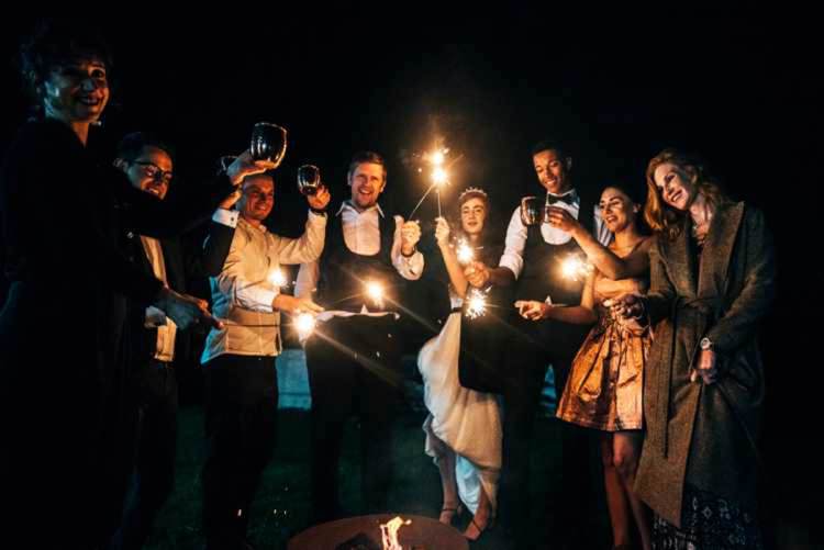 Sparklers Celestial Feast Party Wedding Ideas http://www.threeflowersphotography.co.uk/