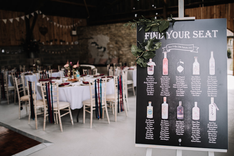 Chalk Black Board Seating Plan Table Chart Bottle Drinks Luxe Rustic Autumn Berry Wedding http://www.oobaloosphotography.co.uk/