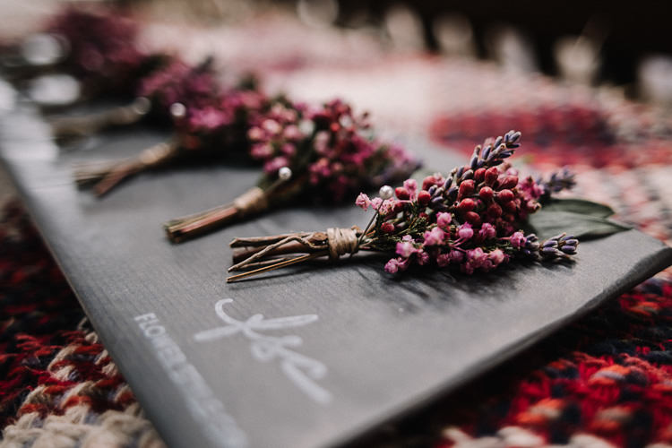 Buttonhole Lavender Luxe Rustic Autumn Berry Wedding http://www.oobaloosphotography.co.uk/