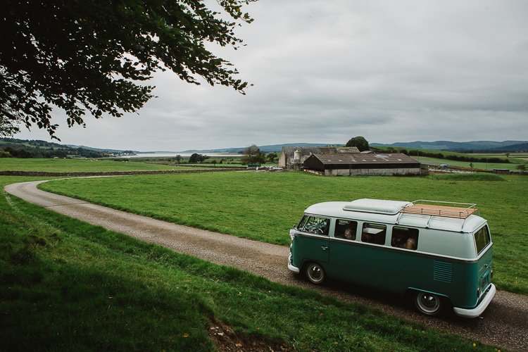 VW Camper Van Colourful DIY Floral Luxe Barn Wedding http://www.joemather-photography.co.uk/