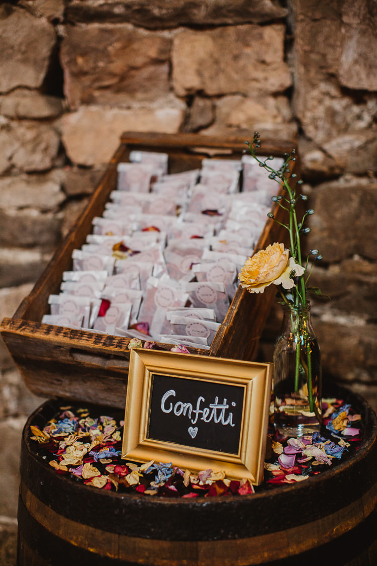 Confetti Envelopes Colourful DIY Floral Luxe Barn Wedding http://www.joemather-photography.co.uk/