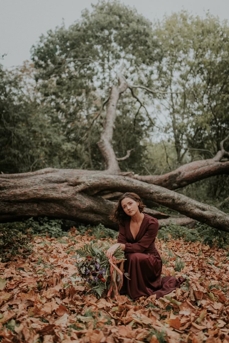 Red Burgundy Dress Gown Bride Bridal Autumn Hygge Wedding Ideas http://meganelle.co.uk/