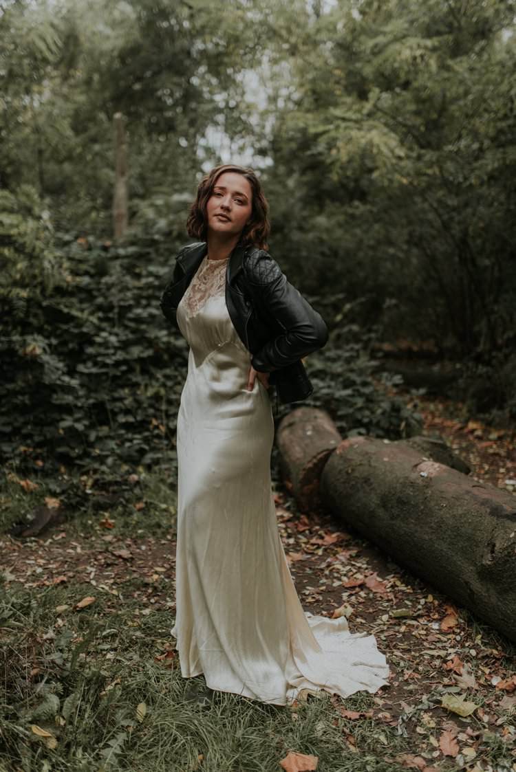 Personlised Illustrated Bride Bridal Leather Jacket Autumn Hygge Wedding Ideas http://meganelle.co.uk/