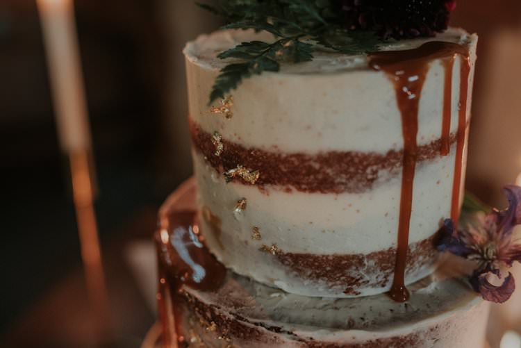 Semi Naked Cake Buttercream Drip Autumn Hygge Wedding Ideas http://meganelle.co.uk/