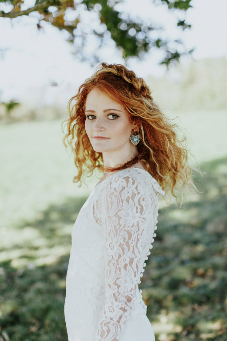 Red Hair Bride Bridal Waves Plait Braid Bohemian Luxe Coastal Wedding Ideas https://www.tarastattonphotography.com/