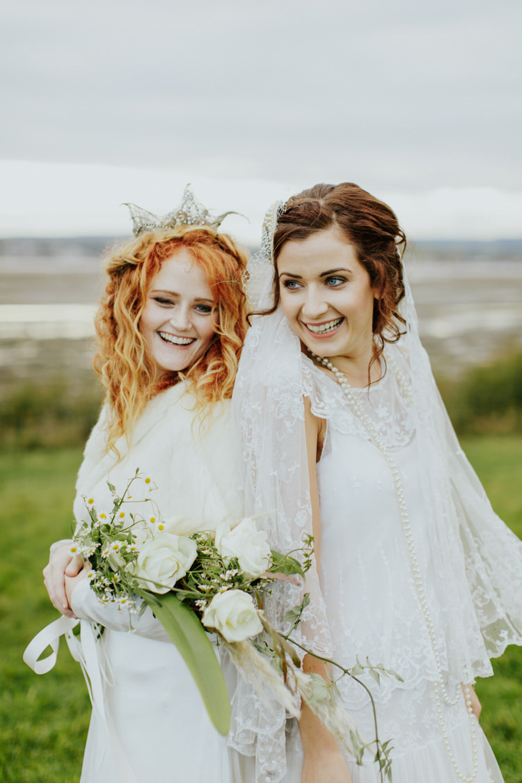 Vintage Lace Dress Gown Sleeves Bride Bridal Bare Foot Free Spritied Cape Veil Bohemian Luxe Coastal Wedding Ideas https://www.tarastattonphotography.com/