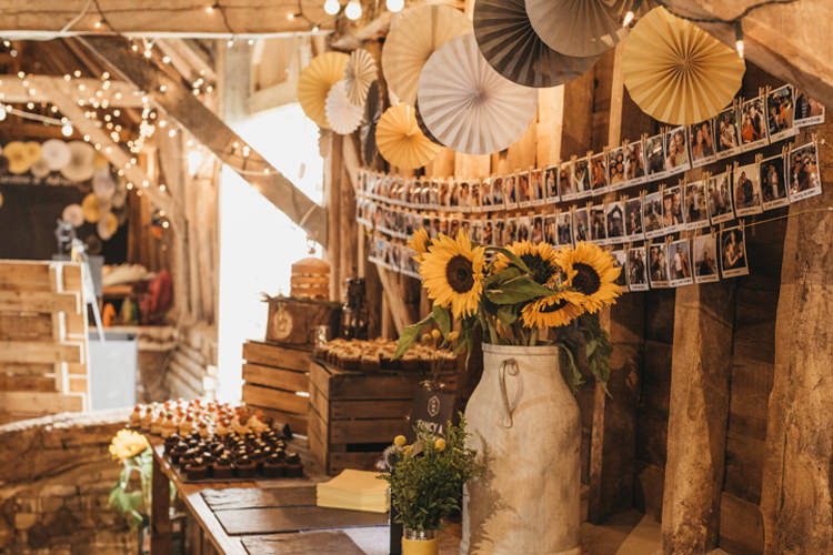 Creative Yellow Grey Barn Wedding http://www.hajley.com/