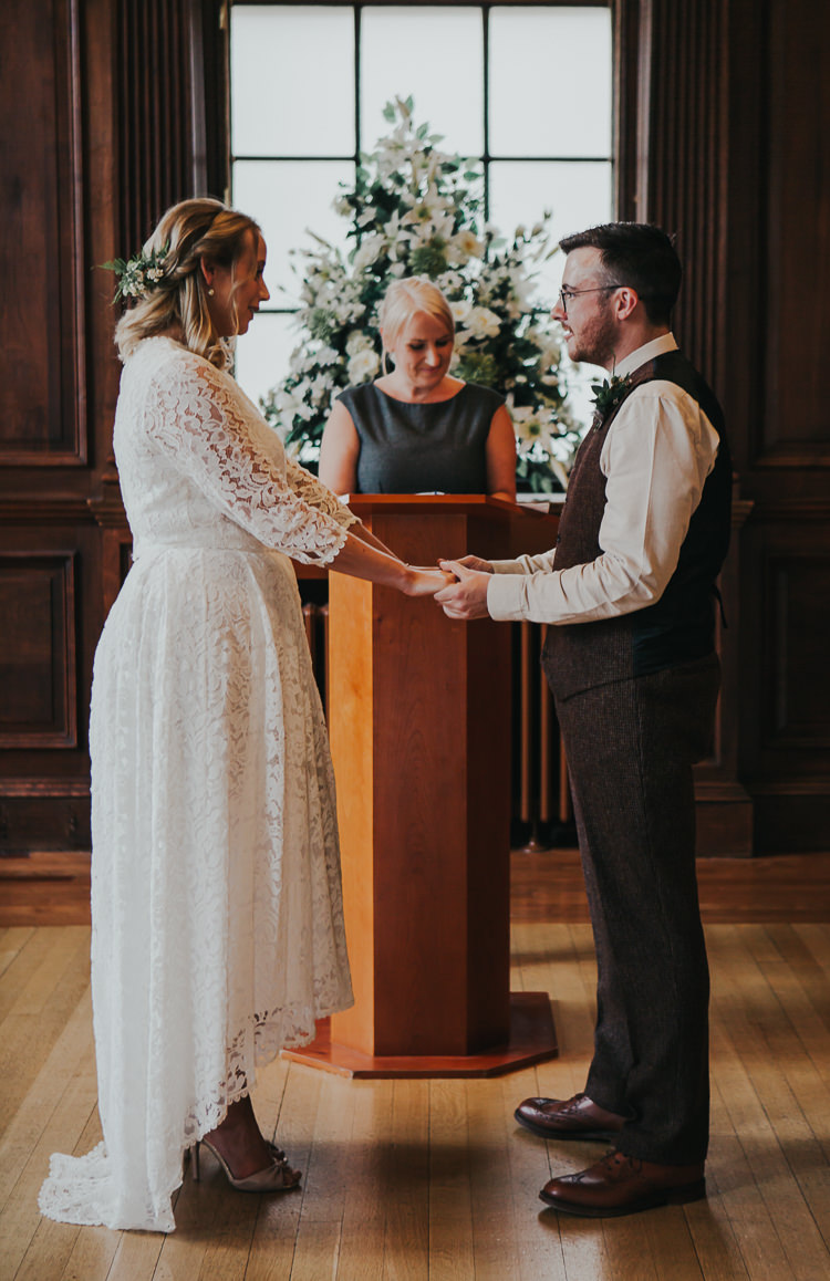 Wedding Civil Ceremony Town Hall Bride Grooms Vows Readings | Cool Edinburgh City Elopement http://www.arcadiancity.co.uk/