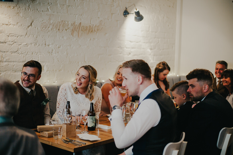 Wedding Bride Groom City Photography Restaurant Rustic Chic Trendy Scotland | Cool Edinburgh City Elopement http://www.arcadiancity.co.uk/