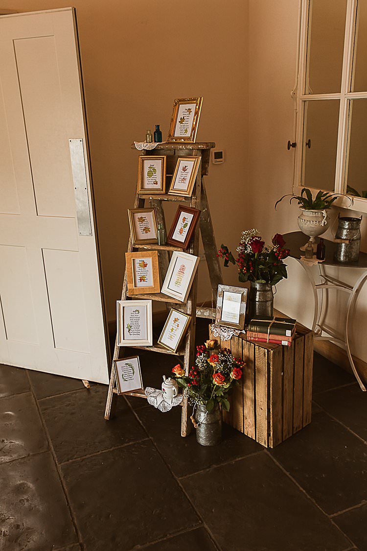 Ladder Seating Plan Table Chart Beautiful Vibrant Dark Red Autumn Wedding http://thespringles.com/